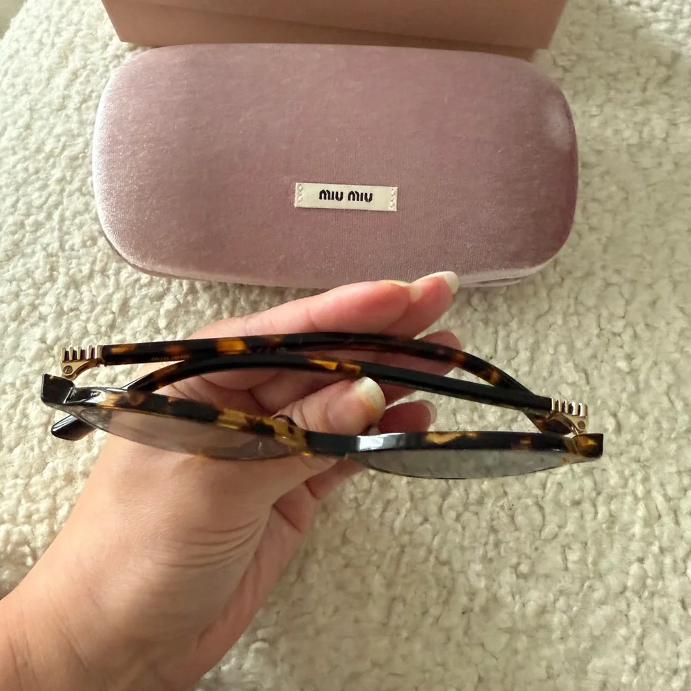 Miu Miu Brown Oval Sunglasses - Picture 4 of 6